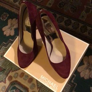 Michael Kors Bordeaux Suede York Pumps
